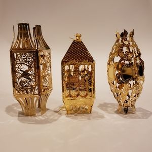 Vintage Reed & Barton Goldplate Ornaments set of 3